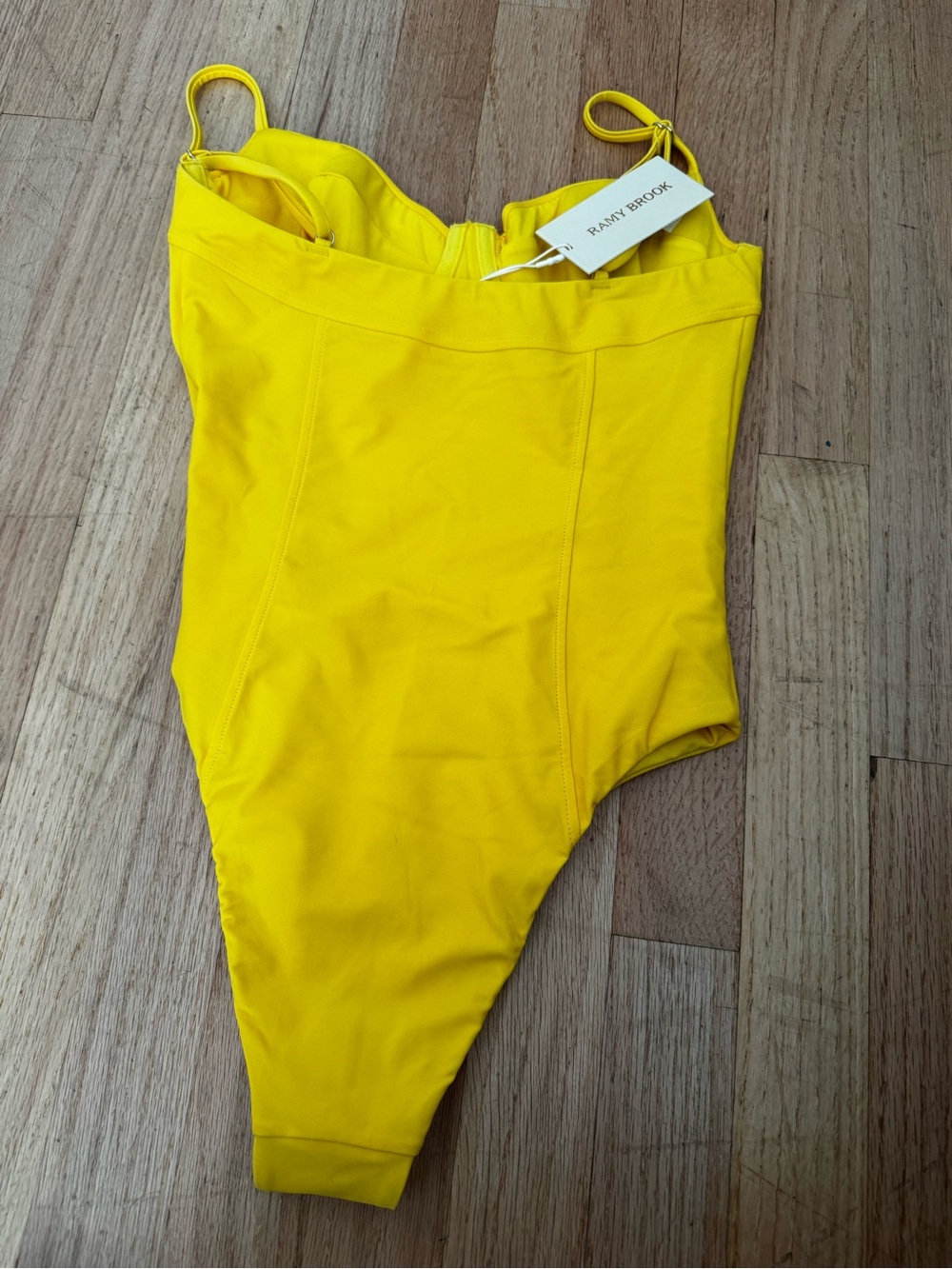 Ramy Brook NWT Bright Sunglow Yellow Sculpting Jayda One-Piece